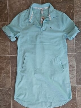 The Black Dog Light Blue Polo Midi Dress